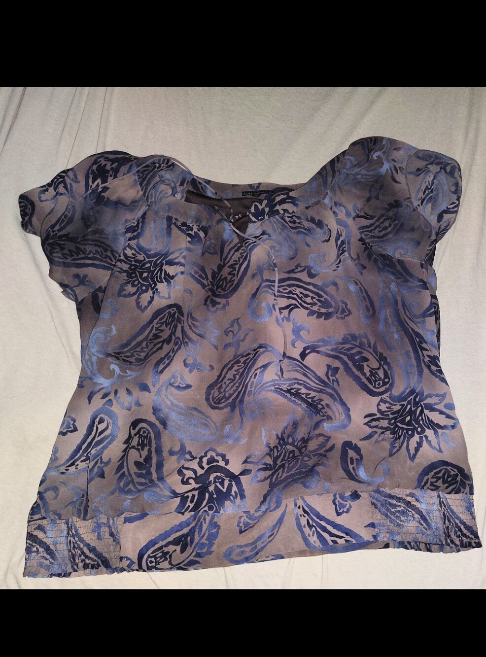 Paisley Short-Sleeve Blouse